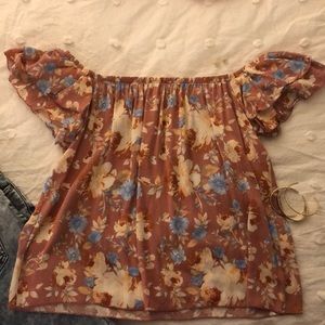 Off-The-Shoulder Floral Top